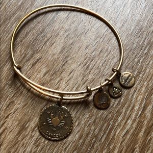Alex and Ani gold cancer zodiac bracelet